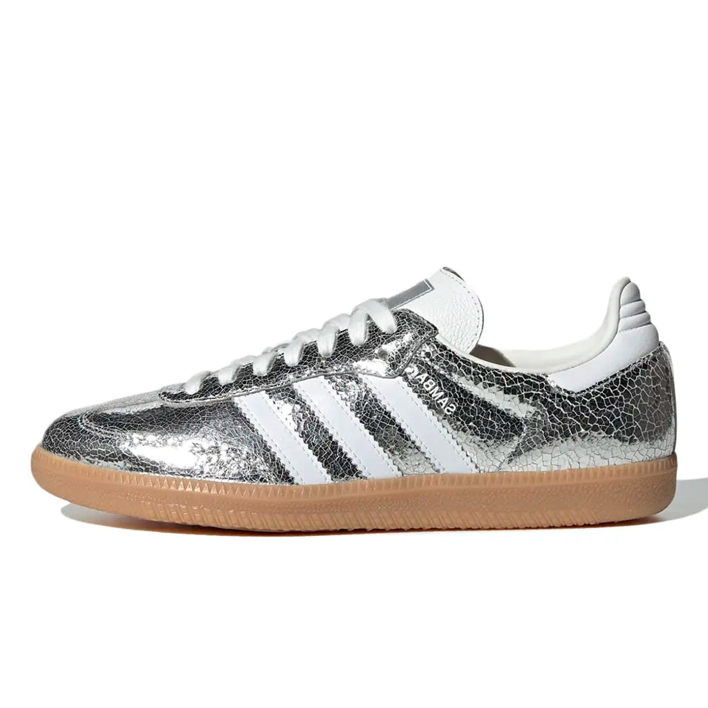 Samba OG Silver Metallic Cracked Leather